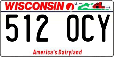 WI license plate 512OCY