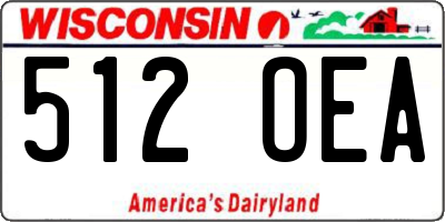 WI license plate 512OEA