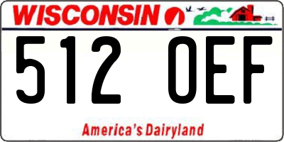 WI license plate 512OEF
