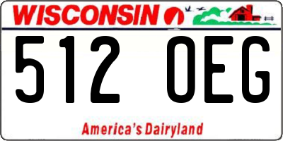 WI license plate 512OEG