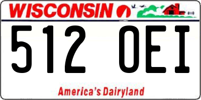 WI license plate 512OEI