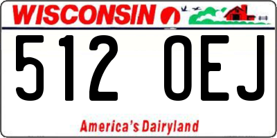 WI license plate 512OEJ