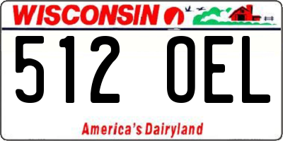WI license plate 512OEL