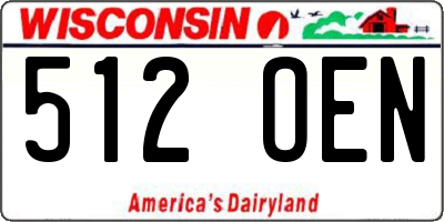 WI license plate 512OEN