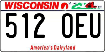 WI license plate 512OEU