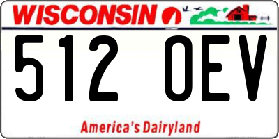 WI license plate 512OEV
