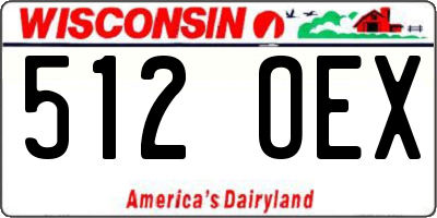 WI license plate 512OEX