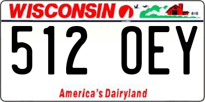 WI license plate 512OEY