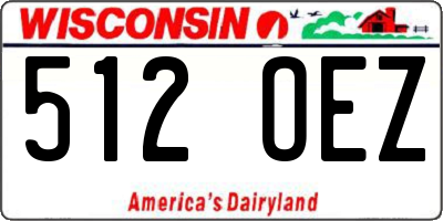 WI license plate 512OEZ