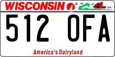 WI license plate 512OFA