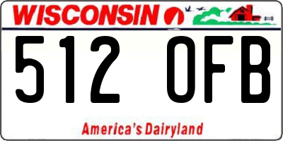 WI license plate 512OFB