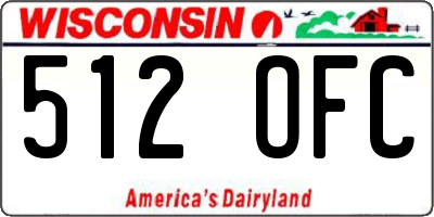 WI license plate 512OFC