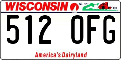 WI license plate 512OFG