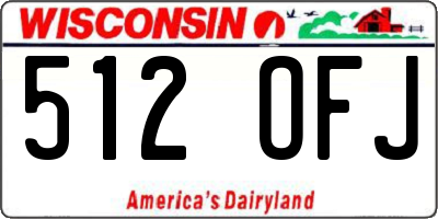 WI license plate 512OFJ