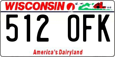 WI license plate 512OFK