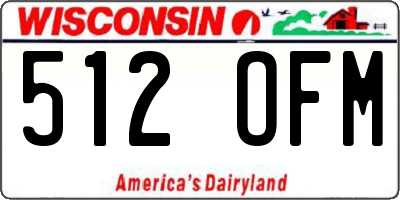 WI license plate 512OFM