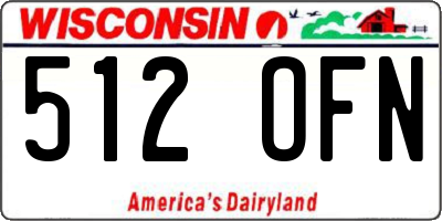 WI license plate 512OFN