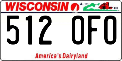 WI license plate 512OFO