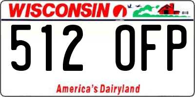 WI license plate 512OFP