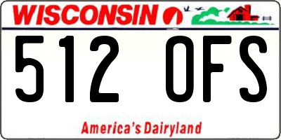 WI license plate 512OFS