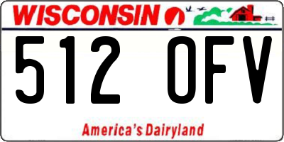 WI license plate 512OFV