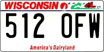 WI license plate 512OFW