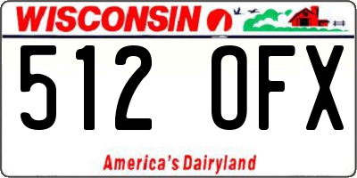 WI license plate 512OFX