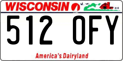 WI license plate 512OFY