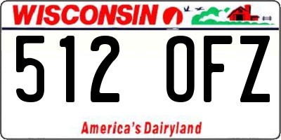 WI license plate 512OFZ