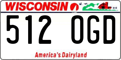 WI license plate 512OGD