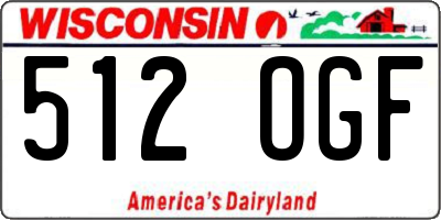 WI license plate 512OGF
