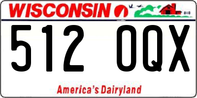WI license plate 512OQX