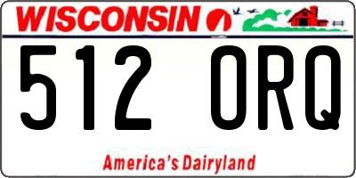 WI license plate 512ORQ