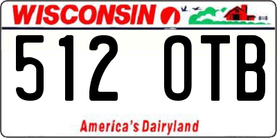 WI license plate 512OTB