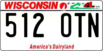 WI license plate 512OTN