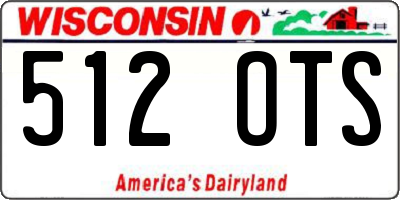 WI license plate 512OTS