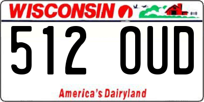 WI license plate 512OUD