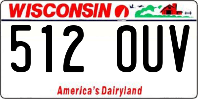 WI license plate 512OUV