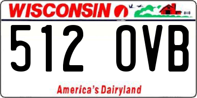 WI license plate 512OVB