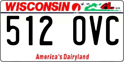 WI license plate 512OVC
