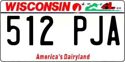 WI license plate 512PJA