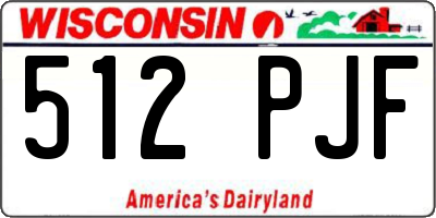 WI license plate 512PJF