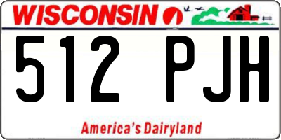 WI license plate 512PJH