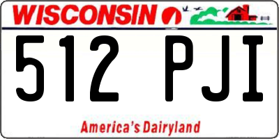 WI license plate 512PJI