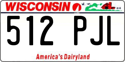 WI license plate 512PJL