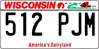 WI license plate 512PJM