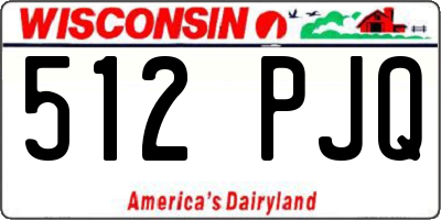 WI license plate 512PJQ