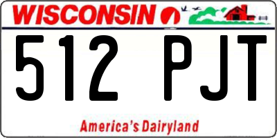 WI license plate 512PJT