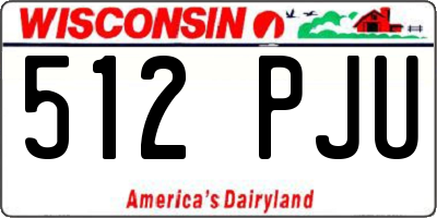 WI license plate 512PJU