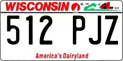 WI license plate 512PJZ